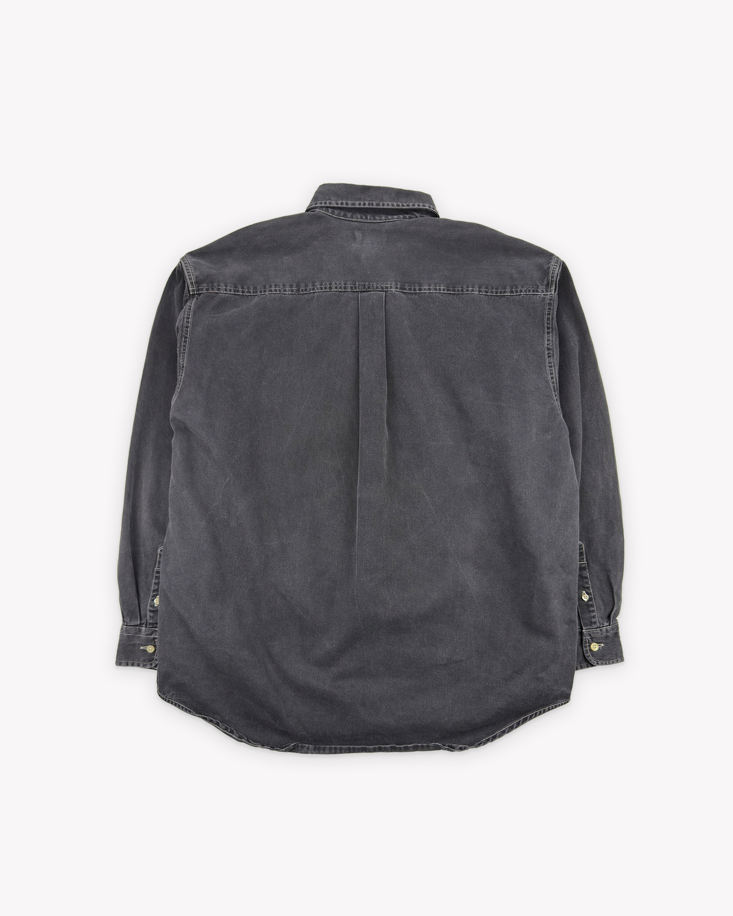 90s J.Crew Contrast Stitch Heavy Twill Shirt: Black XL