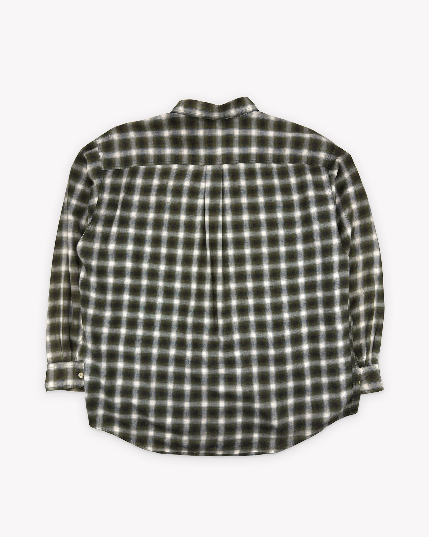 90s J.Crew Shadow Plaid Shirt: Olive XL