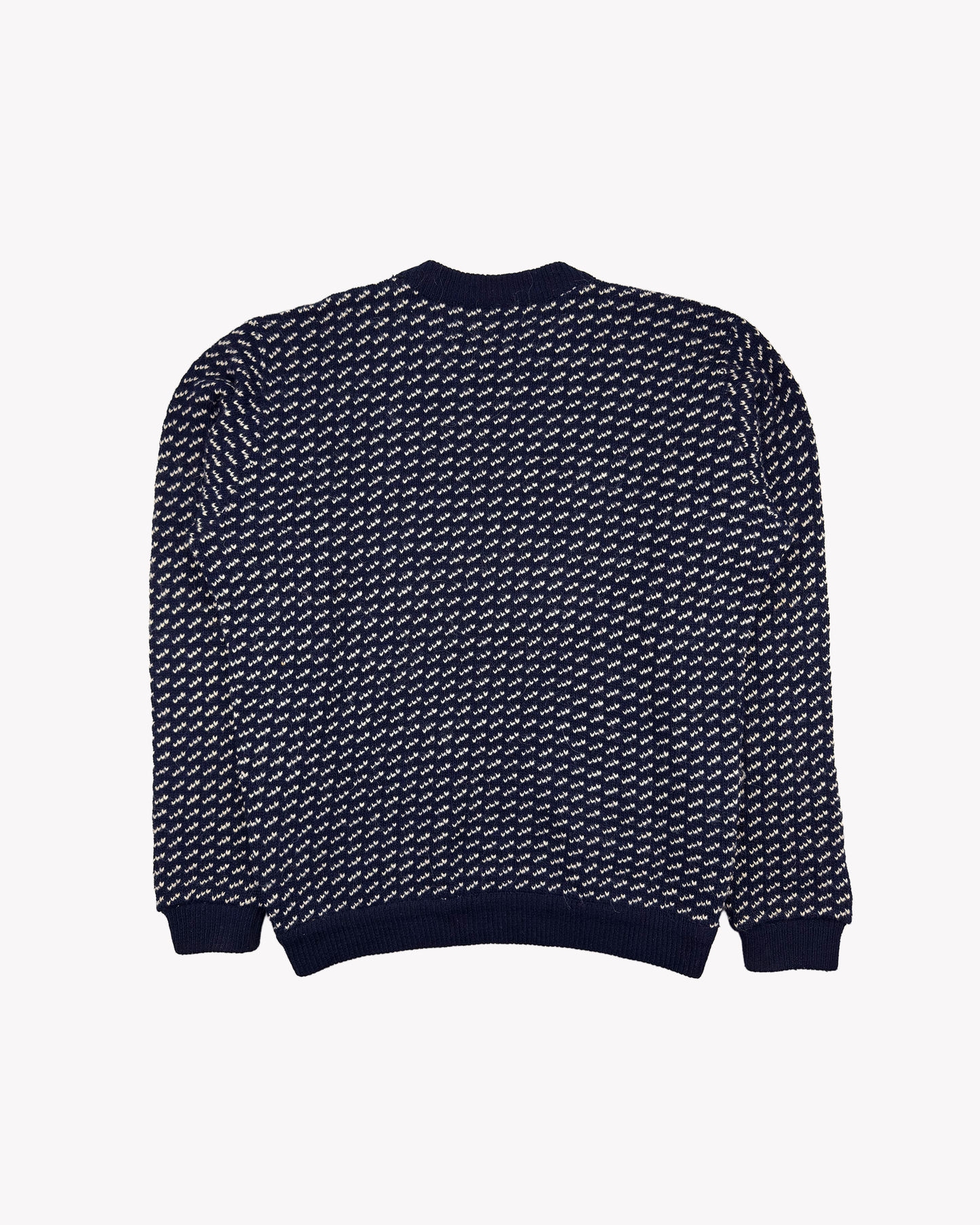 80s L.L.Bean Norwegian Bird's Eye Sweater: Navy L