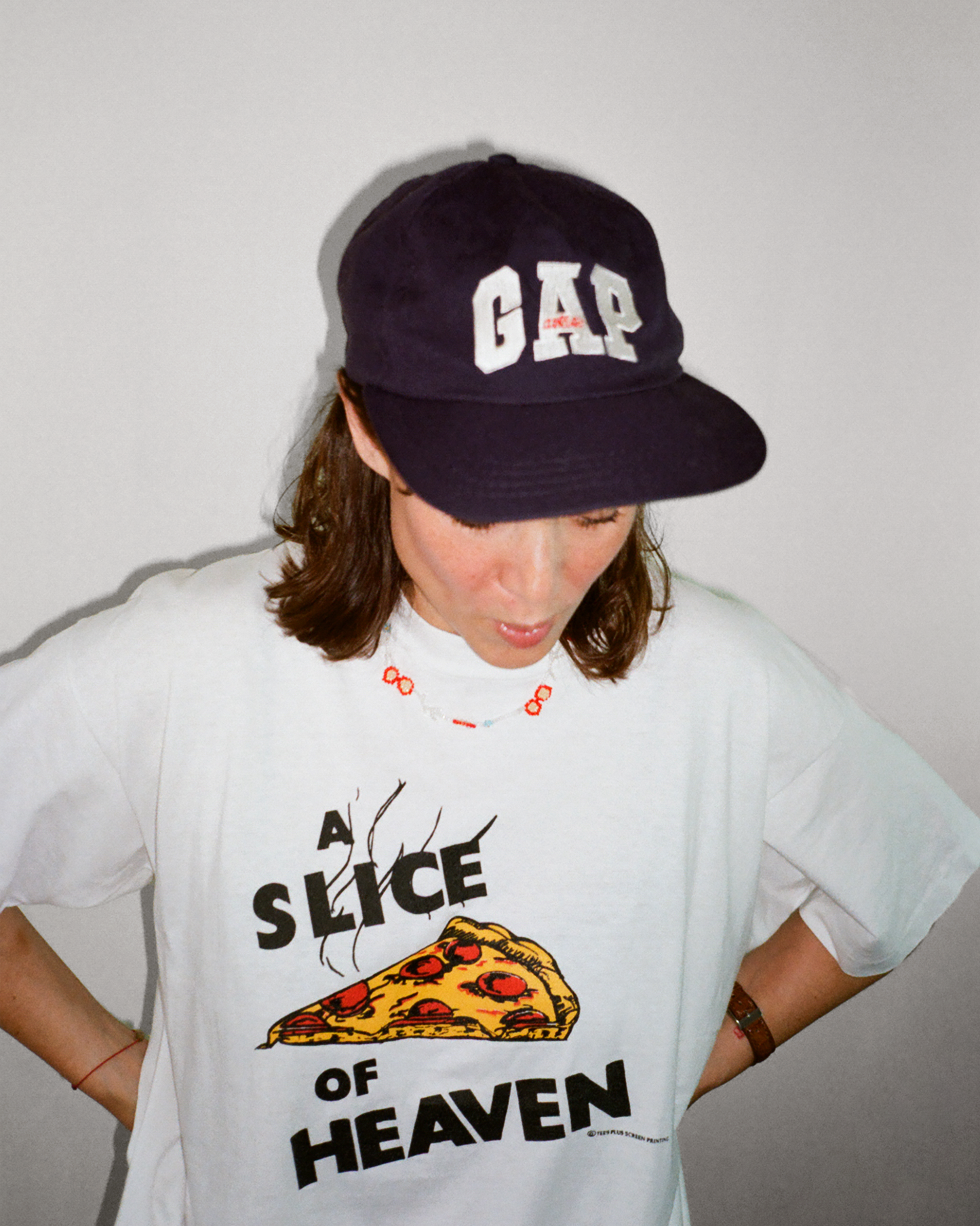 90s Gap Athletic 5 Panel Snapback Cap: Navy