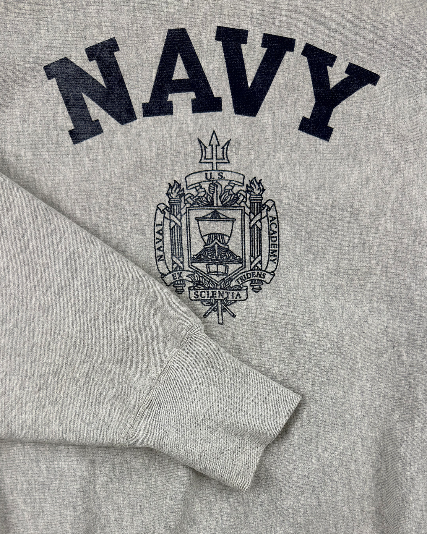 80s U.S. Naval Academy Sweatshirt: Grey XL