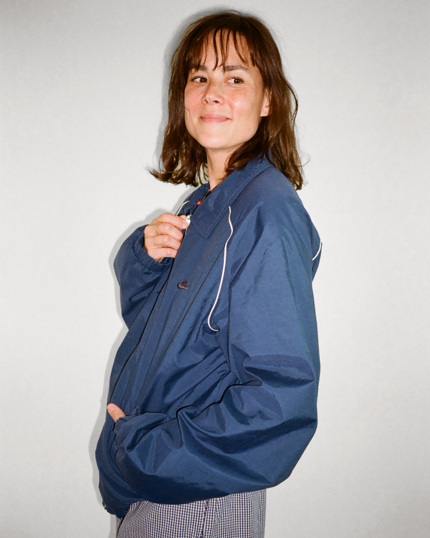 80s Nike Windbreaker Jacket: Blue M
