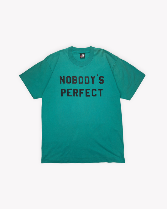 90s Nobody's Perfect Single Stitch Tee: Teal M