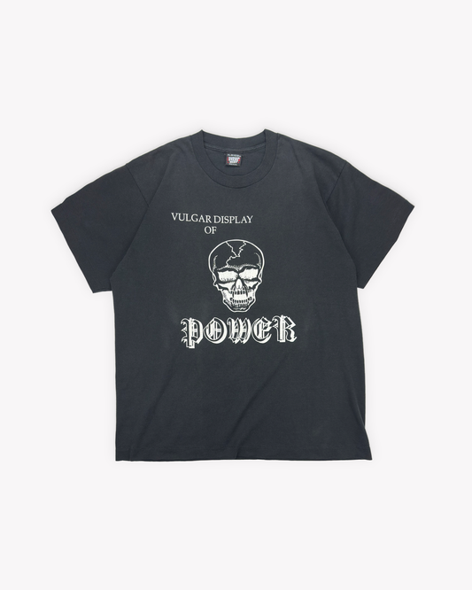 90s Vulgar Display of Power Single Stitch Tee: Black L