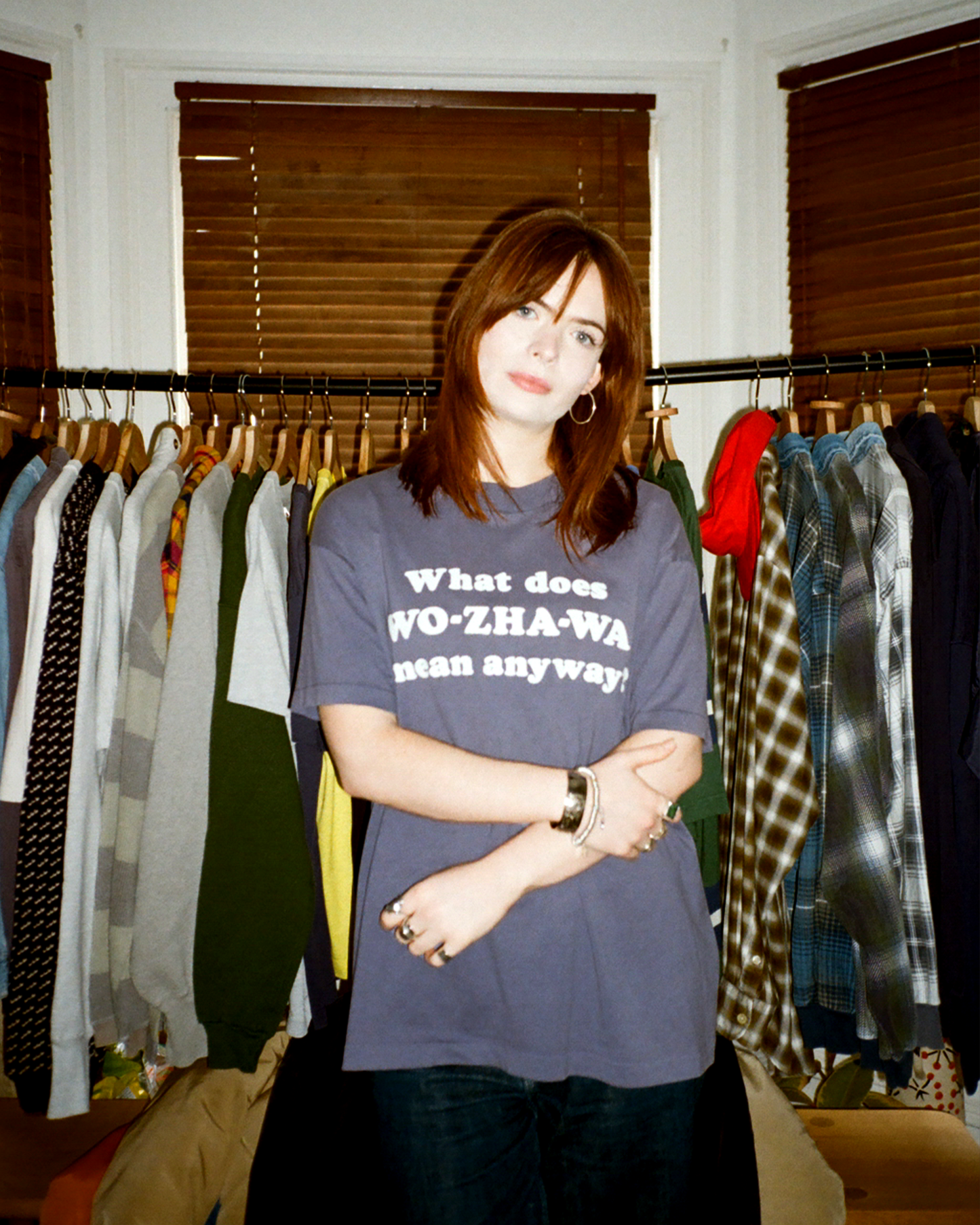 1995 Wo-Zha-Wa Single Stitch Tee: Blue M/L