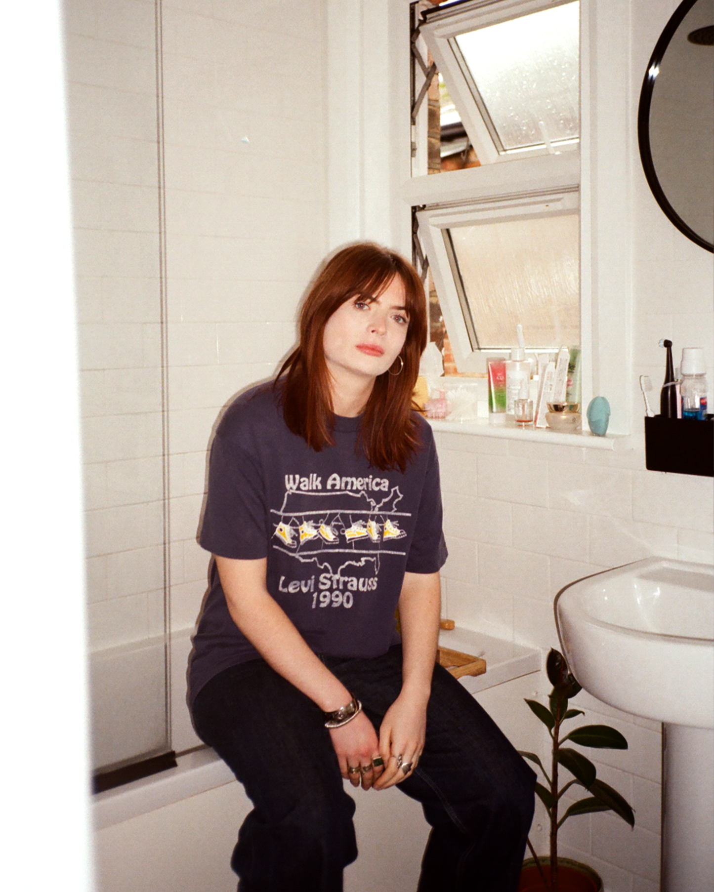 1990 Walk America Single Stitch Tee: Blue S/M