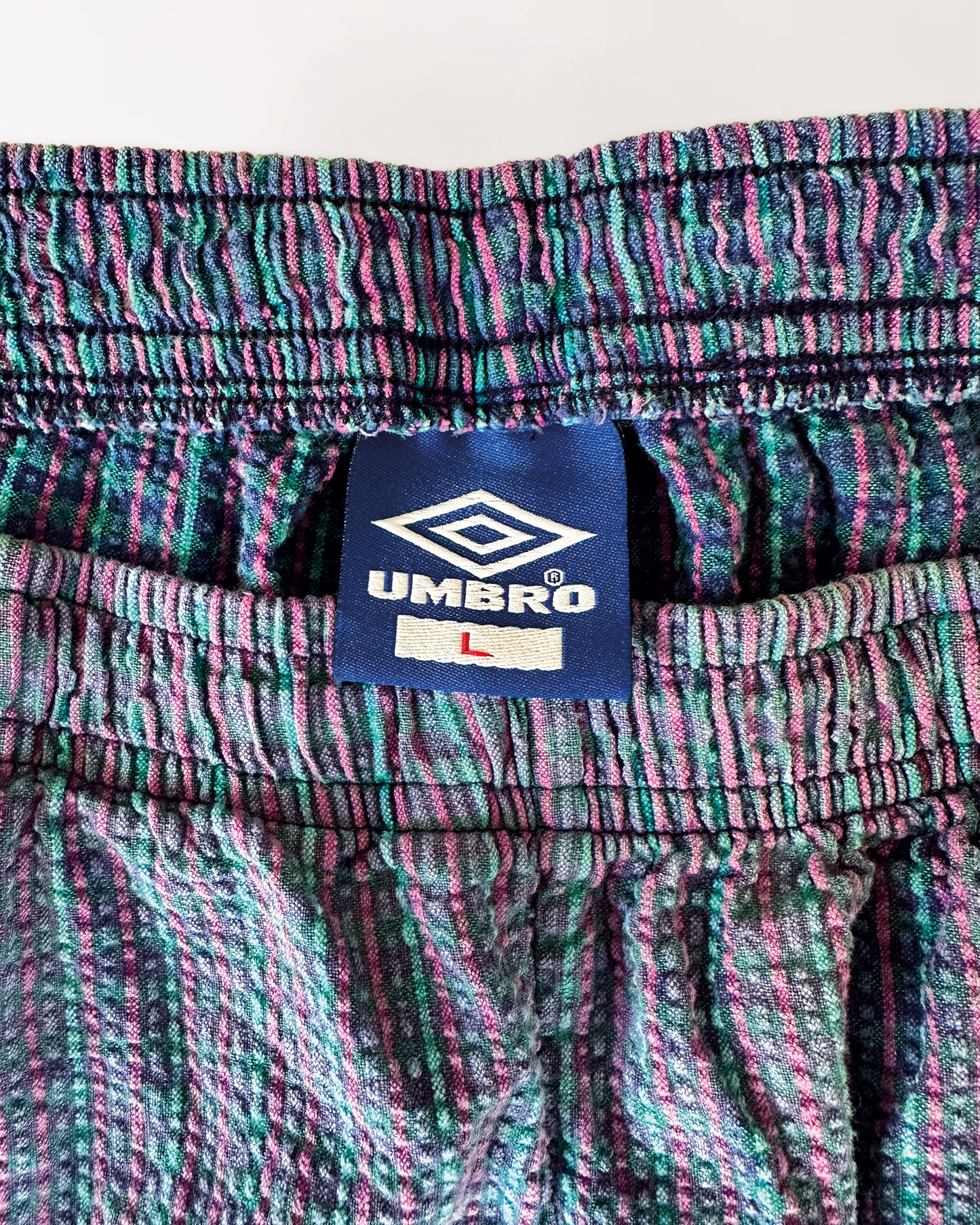 90s UMBRO SEERSUCKER SHORTS 30-34"