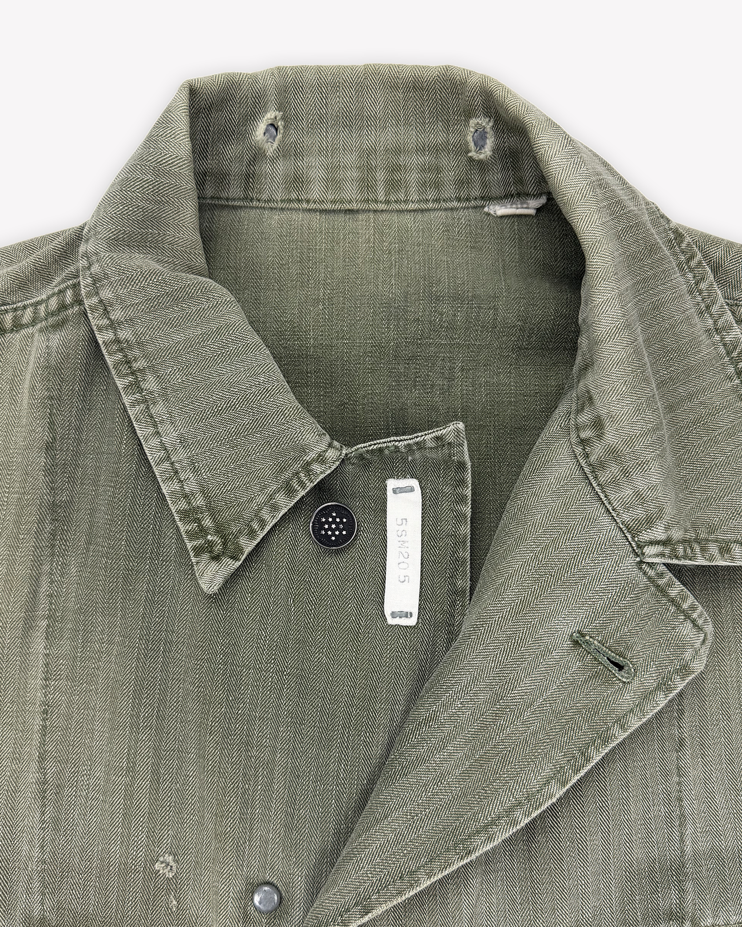 40s U.S. Army WWII HBT Jacket: Olive M