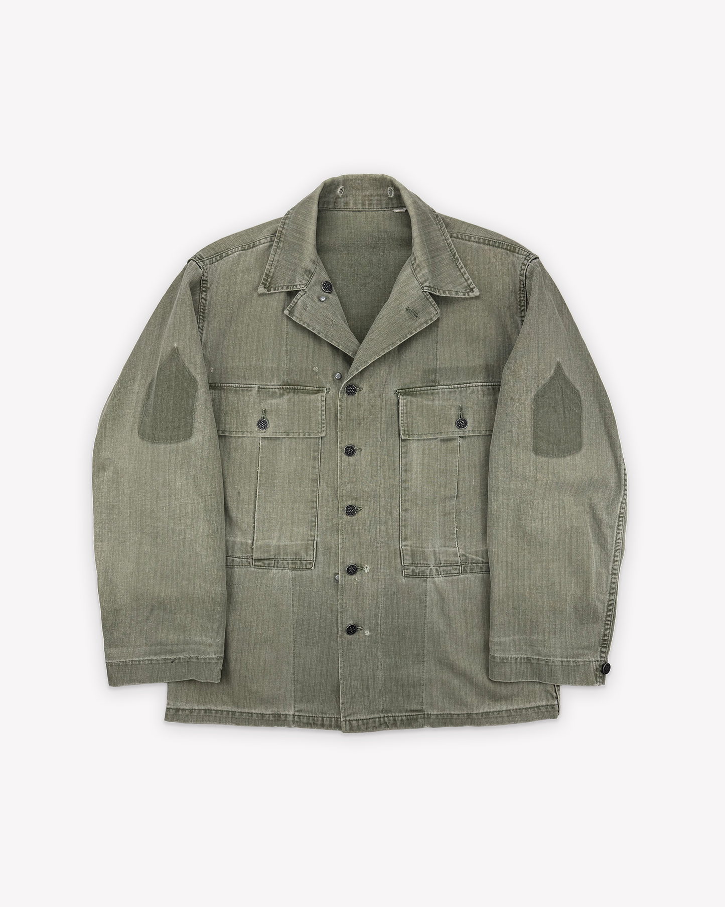 40s U.S. Army WWII HBT Jacket: Olive M