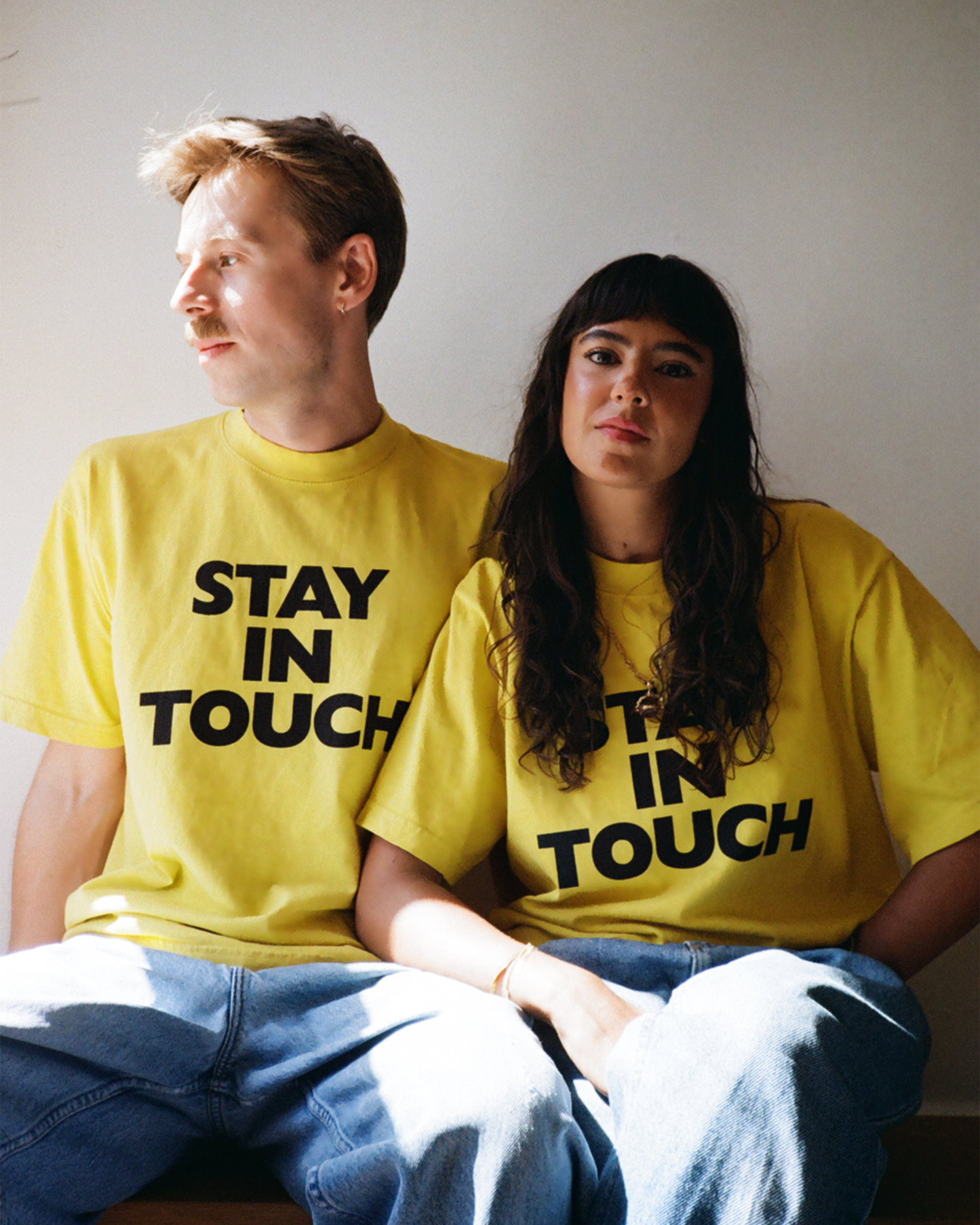 Stay In Touch Tee: Yellow