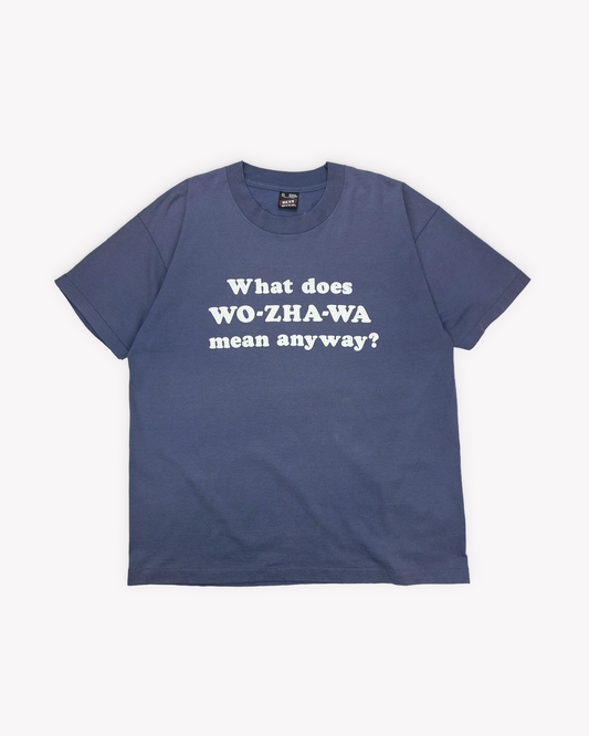 1995 Wo-Zha-Wa Single Stitch Tee: Blue M/L
