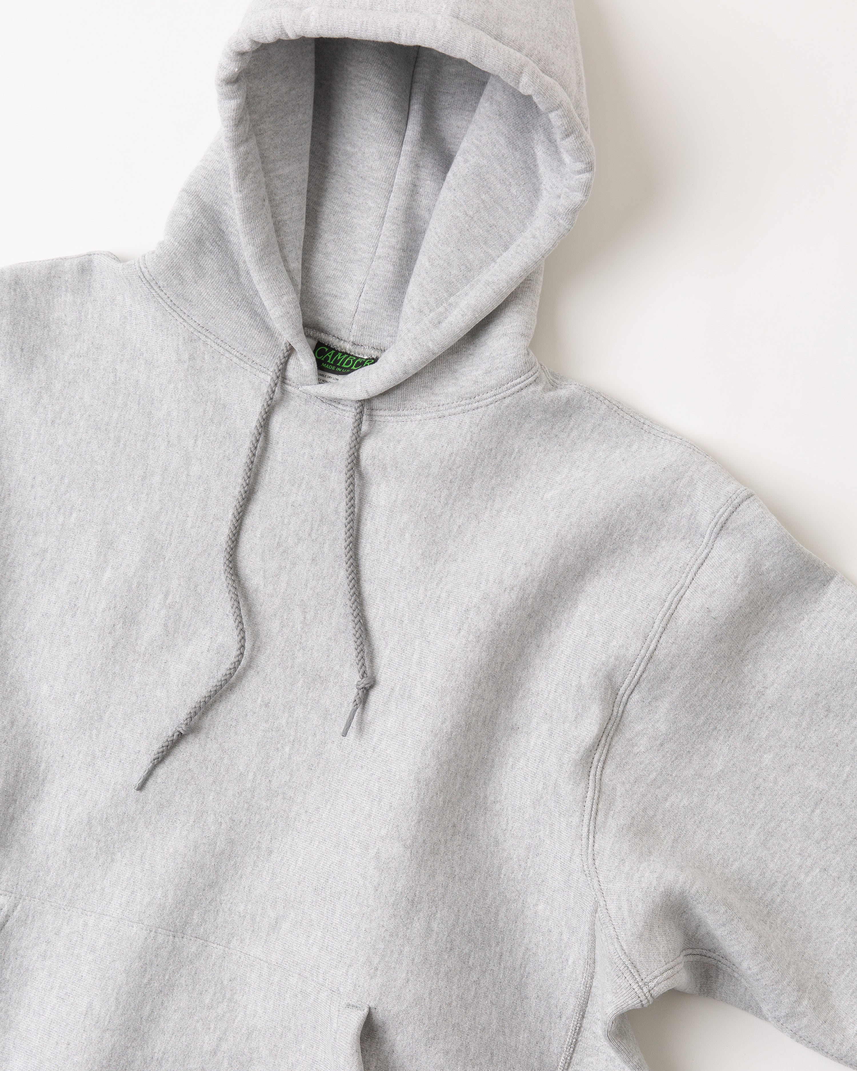 CAMBER USA CROSS-KNIT HOODIE: GREY